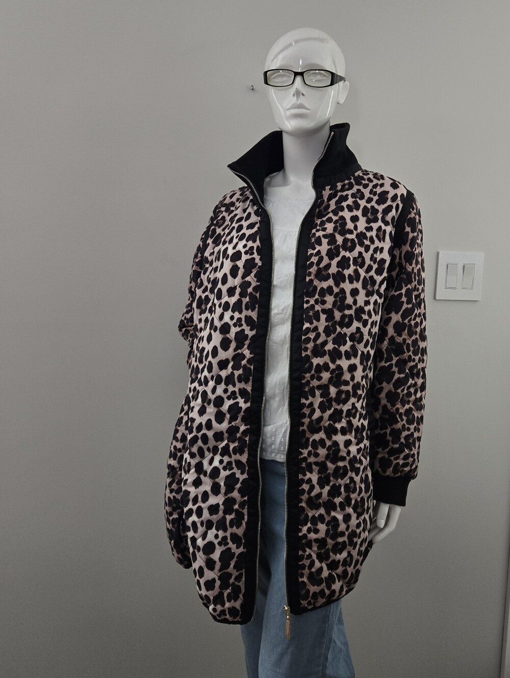 HILRAY RADLEY for Katherine Barclay Womens Bold Chic Leopard Print Xl Jacket
